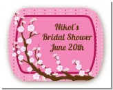 Cherry Blossom - Personalized Bridal Shower Rounded Corner Stickers