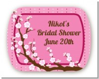Cherry Blossom - Personalized Bridal Shower Rounded Corner Stickers