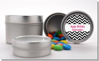 Chevron Black & White - Custom Birthday Party Favor Tins