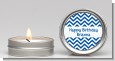 Chevron Blue - Birthday Party Candle Favors thumbnail
