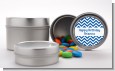 Chevron Blue - Custom Birthday Party Favor Tins thumbnail