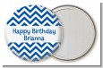 Chevron Blue - Personalized Birthday Party Pocket Mirror Favors thumbnail