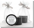 Chevron Gray - Birthday Party Black Candle Tin Favors thumbnail