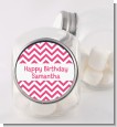 Chevron Pink - Personalized Birthday Party Candy Jar thumbnail