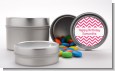 Chevron Pink - Custom Birthday Party Favor Tins thumbnail