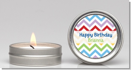 Chevron Rainbow - Birthday Party Candle Favors