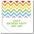 Chevron Rainbow - Personalized Hand Sanitizer Sticker Labels thumbnail