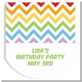 Chevron Rainbow - Personalized Hand Sanitizer Sticker Labels