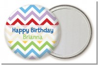 Chevron Rainbow - Personalized Birthday Party Pocket Mirror Favors