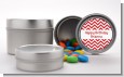 Chevron Red - Custom Birthday Party Favor Tins thumbnail