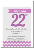 Chevron Sparkle - Birthday Party Petite Invitations