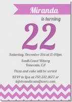 Chevron Sparkle - Birthday Party Invitations