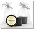 Chevron Yellow - Birthday Party Black Candle Tin Favors thumbnail