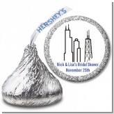 Chicago - Hershey Kiss Bridal Shower Sticker Labels