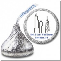 Chicago - Hershey Kiss Bridal Shower Sticker Labels