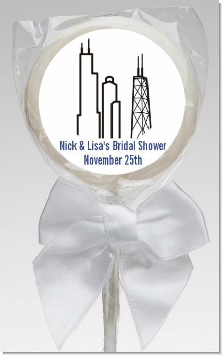 Chicago - Personalized Bridal Shower Lollipop Favors