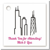 Chicago Skyline - Personalized Bridal Shower Card Stock Favor Tags