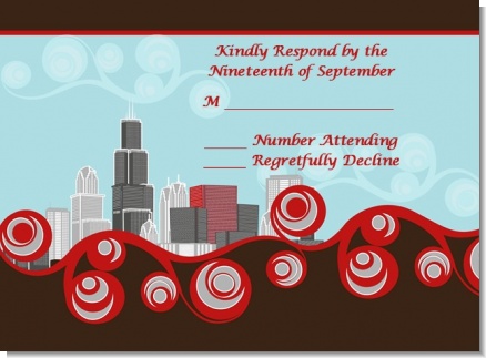 Chicago Skyline - Bridal Shower Response Cards