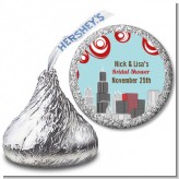 Chicago Skyline - Hershey Kiss Bridal Shower Sticker Labels