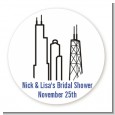 Chicago - Round Personalized Bridal Shower Sticker Labels thumbnail