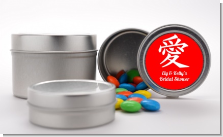 Chinese Love Symbol - Custom Bridal Shower Favor Tins