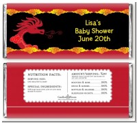 Chinese New Year Dragon - Personalized Baby Shower Candy Bar Wrappers