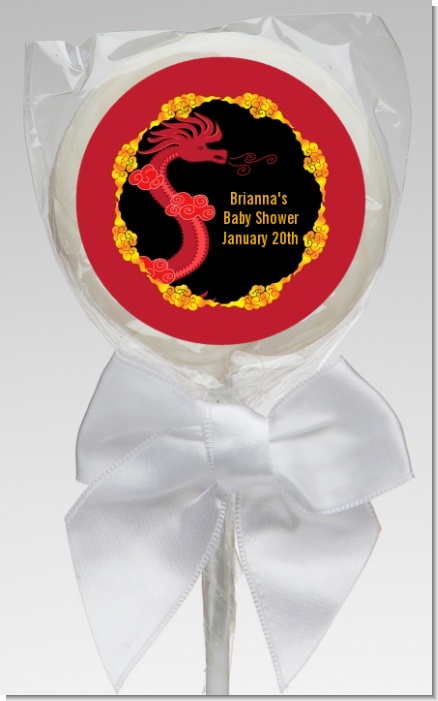 Chinese New Year Dragon - Personalized Baby Shower Lollipop Favors