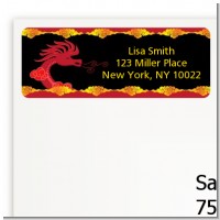 Chinese New Year Dragon - Baby Shower Return Address Labels