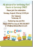 Choo Choo Train - Birthday Party Invitations