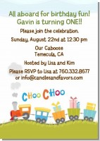 Choo Choo Train - Birthday Party Invitations