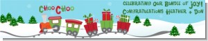Choo Choo Train Christmas Wonderland - Personalized Baby Shower Banners