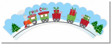 Choo Choo Train Christmas Wonderland - Baby Shower Cupcake Wrappers