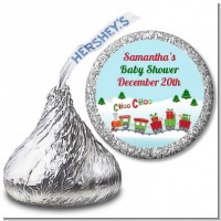 Choo Choo Train Christmas Wonderland - Hershey Kiss Baby Shower Sticker Labels