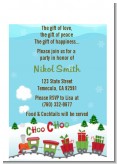 Choo Choo Train Christmas Wonderland - Baby Shower Petite Invitations