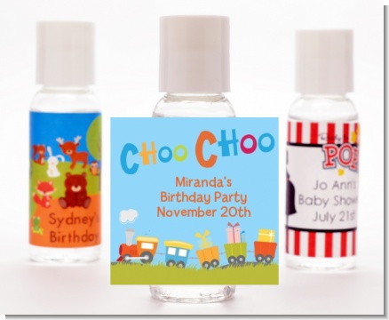 Choo Choo Train - Personalized Birthday Party Hand Sanitizers Favors