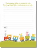 Choo Choo Train - Baby Shower Notes of Advice