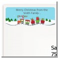 Choo Choo Train Christmas Wonderland - Baby Shower Return Address Labels thumbnail