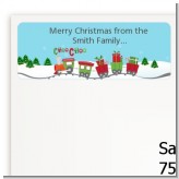 Choo Choo Train Christmas Wonderland - Baby Shower Return Address Labels