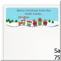 Choo Choo Train Christmas Wonderland - Baby Shower Return Address Labels