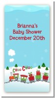 Choo Choo Train Christmas Wonderland - Custom Rectangle Baby Shower Sticker/Labels