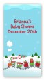 Choo Choo Train Christmas Wonderland - Custom Rectangle Baby Shower Sticker/Labels thumbnail