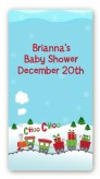 Choo Choo Train Christmas Wonderland - Custom Rectangle Baby Shower Sticker/Labels