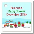 Choo Choo Train Christmas Wonderland - Personalized Baby Shower Card Stock Favor Tags thumbnail