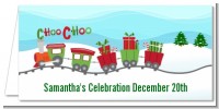 Choo Choo Train Christmas Wonderland - Personalized Baby Shower Place Cards