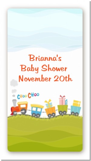 Choo Choo Train - Custom Rectangle Baby Shower Sticker/Labels
