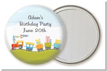 Choo Choo Train - Personalized Birthday Party Pocket Mirror Favors