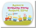 Choo Choo Train - Personalized Birthday Party Rounded Corner Stickers thumbnail