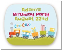 Choo Choo Train - Personalized Birthday Party Rounded Corner Stickers