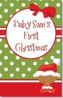Christmas Baby African American - Personalized Baby Shower Wall Art