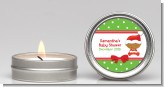 Christmas Baby African American - Baby Shower Candle Favors